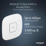 3 x Netgear WiFI 6 accesspoint WAX630 Tri-band POE 600 Conn., Computers en Software, Accesspoints, Verzenden, Zo goed als nieuw