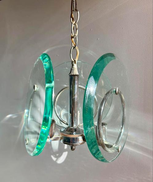 Vintage mid century hanglamp murano Fontana, Antiek en Kunst, Antiek | Lampen, Ophalen of Verzenden