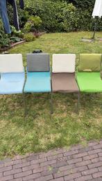 4 originele Gispen eetkamer stoelen, Huis en Inrichting, Stoelen, Ophalen, Gebruikt, Overige kleuren, Metaal