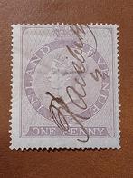 GB Inland Revenue 1 Penny 1863/64, Postzegels en Munten, Ophalen of Verzenden, Gestempeld
