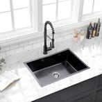 Spoelbak | Wasbak | Keuken Gootsteen | 74x44x20cm | Zwart, Zwart, 25 tot 50 cm, Nieuw, Lendo Online