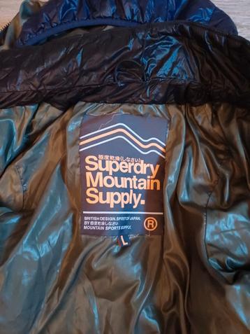 Superdry dubbel gevoerde Winterjas Donsjas Zwart Maat L beschikbaar voor biedingen
