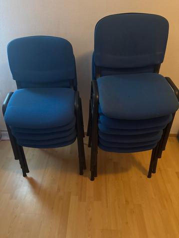 Blauwe Stapelbare Stoelen - Set van 11 beschikbaar voor biedingen