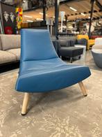 Montis Olivier Fauteuil blauw leer Design stoel, Huis en Inrichting, Fauteuils, Nieuw, Ophalen of Verzenden, Montis, Leer