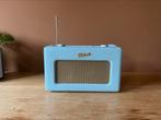 Retro draagbare radio in baby blauw, Audio, Tv en Foto, Radio's, Gebruikt, Ophalen of Verzenden