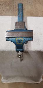 Heuer bankschroef  100.breed, Ophalen, Gebruikt, Blauw, Overige typen