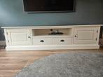 Witte TV Kast - 200cm breed, Huis en Inrichting, Ophalen, Gebruikt, 150 tot 200 cm, Landelijk