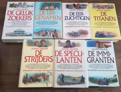 John Jakes  7 delen  van kinderen van  de vrijheid, Boeken, Romans, Zo goed als nieuw, Nederland, Ophalen