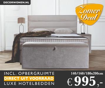 Luxe Hotebedden Boxspring 140 160 180cm €995,- beschikbaar voor biedingen