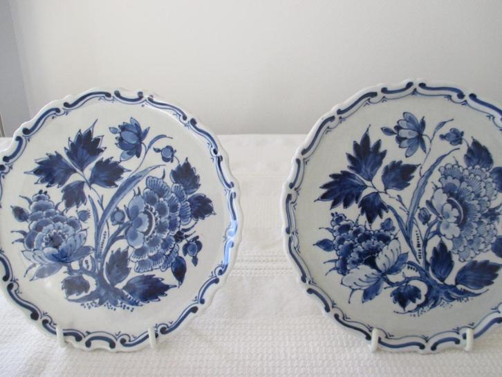 2 Mooie  Delftsblauwe Bordjes ( De Porceleyne Fles ), Antiek en Kunst, Curiosa en Brocante, Ophalen of Verzenden