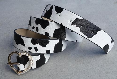 damesriem 037-3 / 115 en 125x3,2 cm  in zwart / wit - nieuw, Kleding | Dames, Riemen en Ceinturen, Nieuw, 100 cm of meer, 3 tot 5 cm