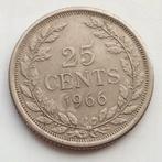 25 Cent 1966 Liberia Mooie Oude Vintage Munt Amerika Schaars, Postzegels en Munten, Munten | Afrika, Ophalen of Verzenden