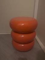 Oranje bijzettafel Kwantum, Huis en Inrichting, Banken | Voetenbanken en Poefen, X, Rond, Minder dan 50 cm, Ophalen of Verzenden