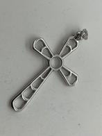 A939 Prachtige zilveren kruis hanger, Ophalen of Verzenden, Zo goed als nieuw, X, Kruis of Symbool