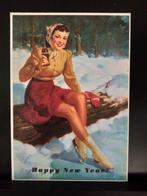 Coca Cola Happy New Year drie reclame kaarten, Verzenden, 1980 tot heden, Ongelopen, Overige thema's