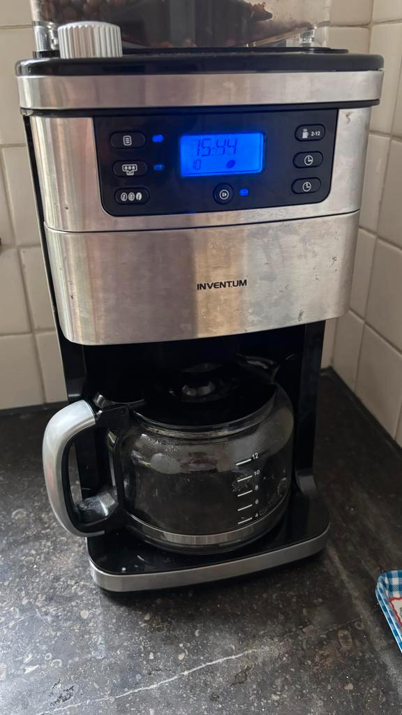 Inventum Filter Koffie machine/zetapparaat met Bonenmaler, Witgoed en Apparatuur, Koffiezetapparaten, Gebruikt, Gemalen koffie
