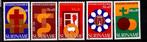 TSS Kavel 260018 Suriname republiek pasen PF  minr 818-822 M, Postzegels en Munten, Postzegels | Suriname, Ophalen, Postfris