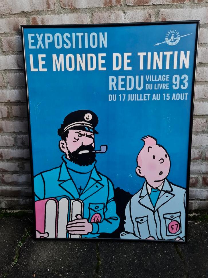 Kuifje kapitein Haddock affiche poster tentoonstelling 1993, Antiek en Kunst, Kunst | Litho's en Zeefdrukken, Ophalen