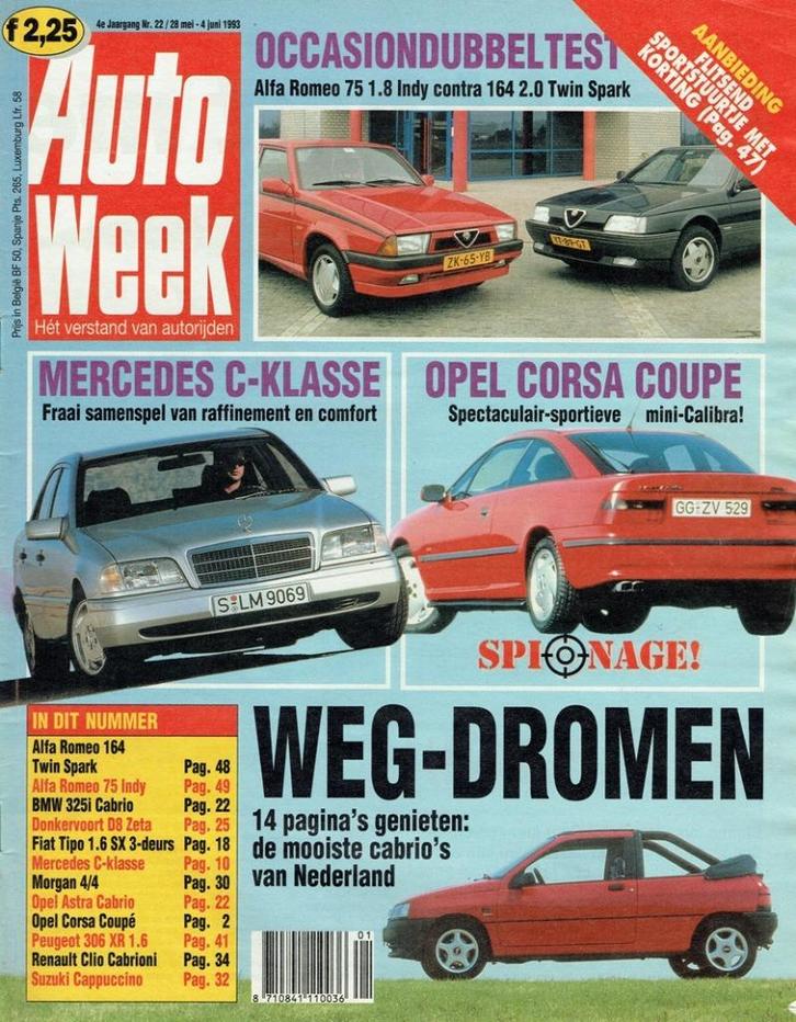 Autoweek 1993 nr. 22 (o.a. Suzuki Cappuccino / Peugeot 306), Boeken, Auto's | Folders en Tijdschriften, Gelezen, Algemeen, Verzenden