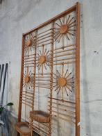 Jaren 60 Design Roomdivider | Bamboe Wand Kunst Groot, Huis en Inrichting, Gebruikt, Ophalen of Verzenden