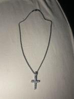 Drippy Amsterdam ketting met kruis hanger, Gebruikt, Ophalen of Verzenden, Zilver, Overige materialen