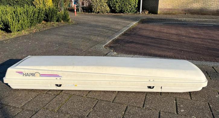 Te koop: skibox/ dakkoffer van merk HAPRO, in goede staat, Auto diversen, Autosport-onderdelen, Gebruikt, Ophalen