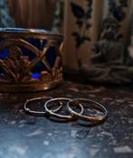 Drie zilveren aanschuifringen maat 16, Ophalen of Verzenden, Dame, Zilver, Zilver