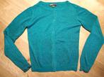 Turquoise vest met glitters maat 140, Ophalen of Verzenden, Gebruikt, Meisje, Trui of Vest