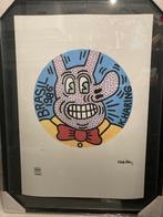 Keith Haring ingelijste zeefdruk - Brasil 1986, Ophalen of Verzenden