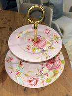 Cake stand + twee thee kopjes, Ophalen, Overige stijlen, Porselein, Schaal of Schalen