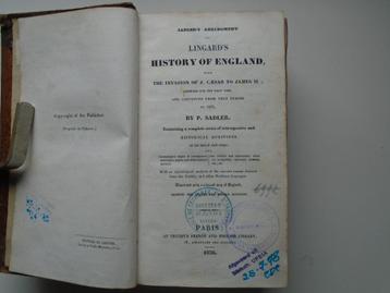 Sadler's abridgment of Lingard's history of England (1836) beschikbaar voor biedingen
