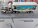 Vintage Speelgoed Vrachtwagen met Oplegger, Ophalen of Verzenden, Gebruikt