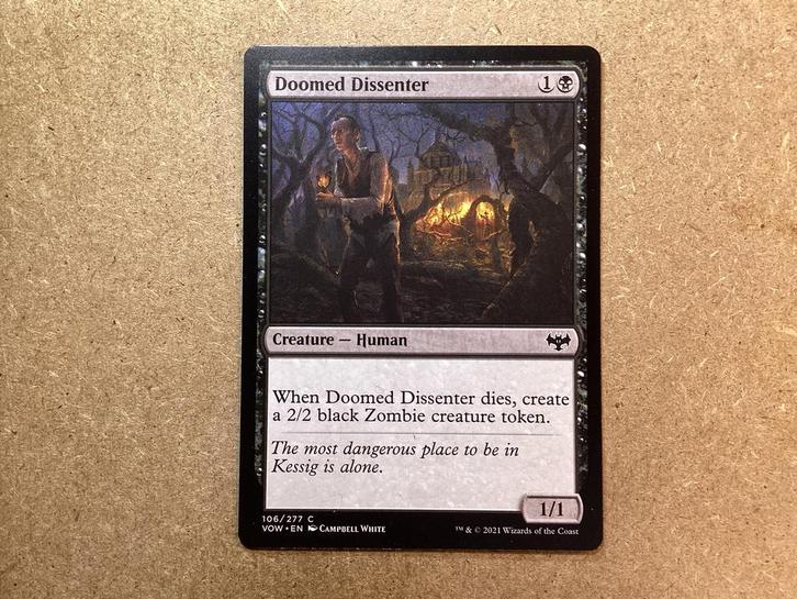 1x Doomed Dissenter [106/277] (Near Mint), Hobby en Vrije tijd, Verzamelkaartspellen | Magic the Gathering, Zo goed als nieuw