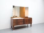 Vintage kaptafel palissander drieluik spiegel, 100 tot 150 cm, 100 tot 150 cm, Niet bekend, Hout