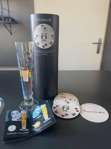 Ritzenhoff Bierglas Poonam Choudhry 2002 + Onderzetters beschikbaar voor biedingen
