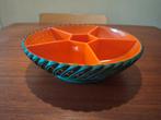 Vintage Emsa Snackschaal - Groen/Oranje, Overige materialen, Ophalen of Verzenden, Overige stijlen, Schaal of Schalen