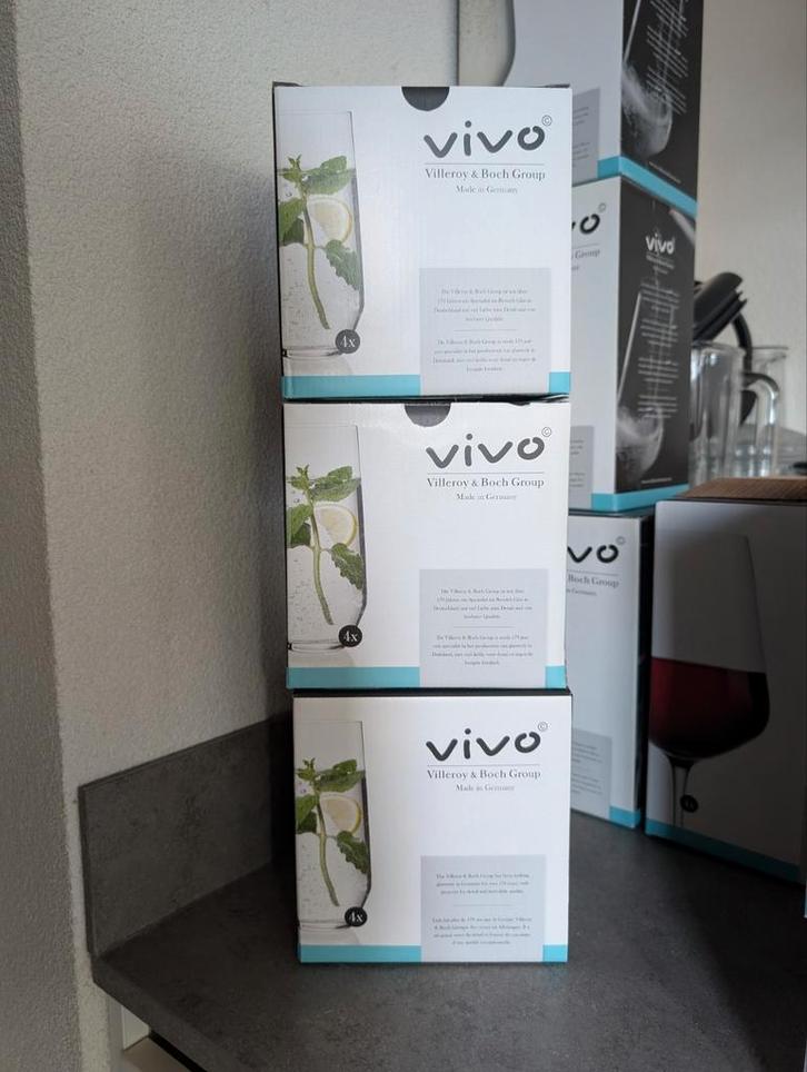 Vivo Villeroy & Boch longdrink glazen, Verzamelen, Glas en Borrelglaasjes, Nieuw, Ophalen