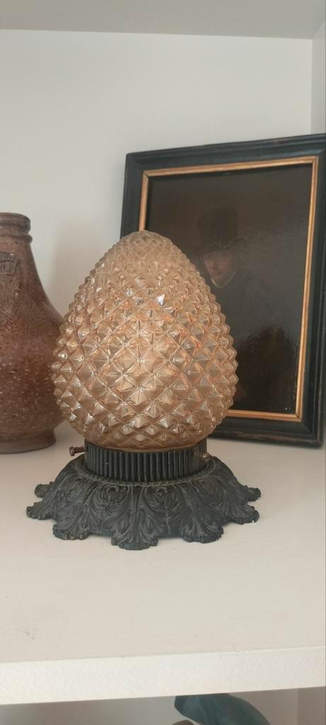 Antieke Art deco annanas /dennenappel plafonnière, Antiek en Kunst, Antiek | Lampen, Ophalen of Verzenden
