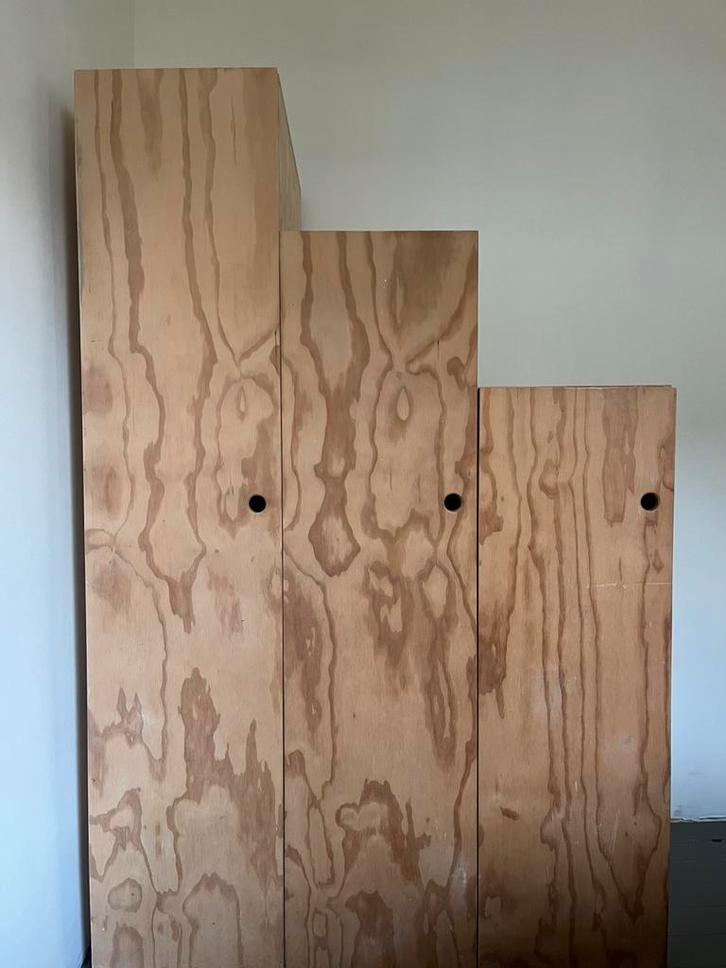 Blokkenkast, Huis en Inrichting, Kasten | Kledingkasten, Gebruikt, 150 tot 200 cm, 150 tot 200 cm, 50 tot 75 cm, Met deur(en)