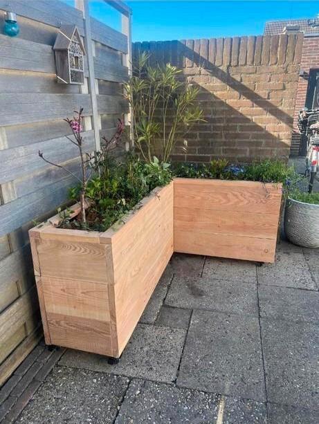 Douglas plantenbak op maat gemaakt, Tuin en Terras, Bloembakken en Plantenbakken, Nieuw, Hout, Balkon, Tuin, 60 cm of meer, 100 cm of meer
