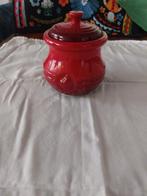 Le Creuset knoflookpot Cerise, Huis en Inrichting, Keuken | Keukenbenodigdheden, Ophalen of Verzenden, Gebruikt