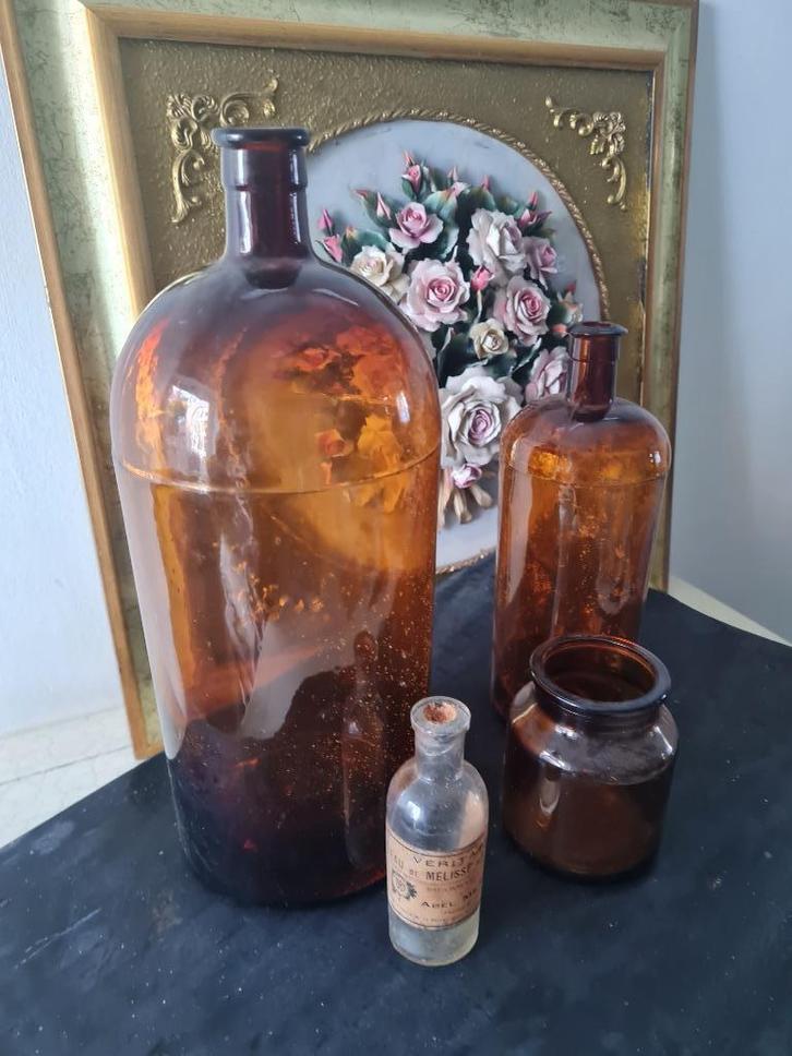 Antieke hoge apothekers fles foto 1 en 2, Antiek en Kunst, Curiosa en Brocante, Ophalen of Verzenden