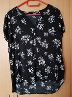 Zwarte blouse met witte bloemen maat 40 Yessica, Maat 38/40 (M), Ophalen of Verzenden, Zo goed als nieuw