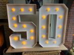 Cijfers 50 met lampjes - Abraham/Sarah versiering, Hobby en Vrije tijd, Ophalen, Zo goed als nieuw, Versiering, Abraham of Sarah