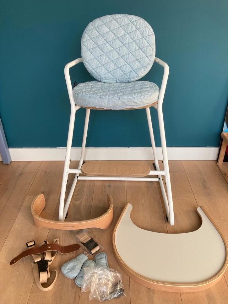 Charlie Crane Tibu Meegroei Eetstoel (wit), Huis en Inrichting, Keuken | Keukenelementen, Gebruikt, Minder dan 100 cm, 50 tot 100 cm