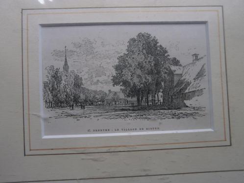 GIETEN, DRENTHE als Nw Gravure nog in plastic met passpartou, Antiek en Kunst, Kunst | Etsen en Gravures, Ophalen