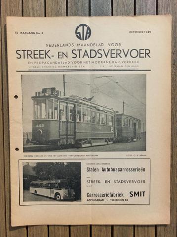streek- en stadsvervoer maandblad bus tram 1949 amsterdam beschikbaar voor biedingen