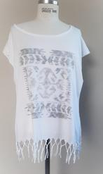 NIEUW, GEISHA witte top met grijze print, mt S, Geisha, Wit, Nieuw, Ophalen of Verzenden