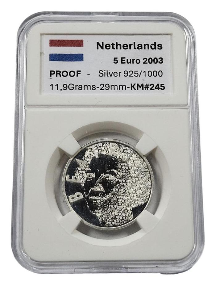 Netherlands 5 Euro 2003 , Vincent van Gogh, proof, Postzegels en Munten, Munten | Nederland, Losse munt, Euro's, Koningin Beatrix