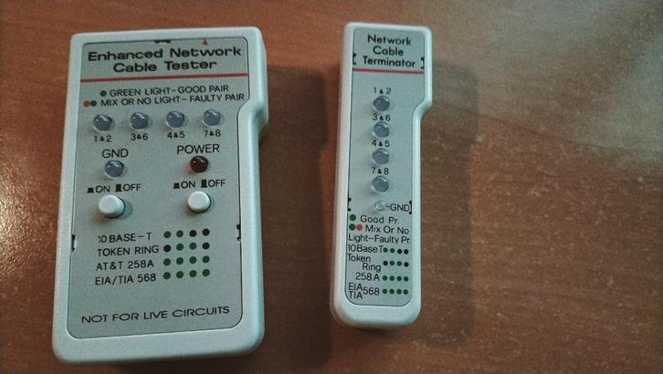 UTP kabel tester  voor CAT 3 ,4, 5, 6,, Computers en Software, Pc- en Netwerkkabels, Zo goed als nieuw, Ophalen of Verzenden